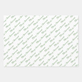 Festlich Grün frohe Weihnachtsbaum Wasserfarbe Geschenkpapier Set (Vorderseite)