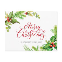 Festlich Holly Berry Frohe Weihnachtsfeiertag