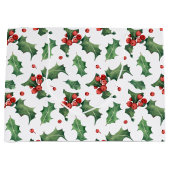 Festlich Holly Berry Weihnachten Große Geschenktüte (Vorderseite)