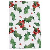 Festlich Holly Berry Weihnachten Mittlere Geschenktüte (Vorderseite)