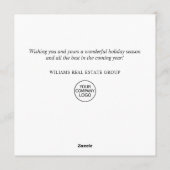 Festlich Holly Berry Weihnachtsgrüßen Feiertagskarte (Rückseite)