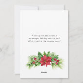 Festlich Holly Berry Weihnachtsgrüßen Foto Feiertagskarte (Rückseite)