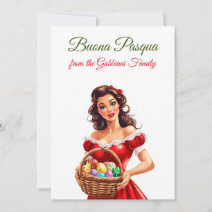 Festlich Italienisch Happy Oaster Buona Pasqua Feiertagskarte