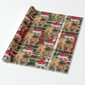 Festlich Kariert Cairn Terrier Dog Lover Weihnacht Geschenkpapier (Ungerollt)