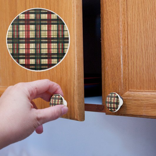 Festlich Kariert Keramikknauf