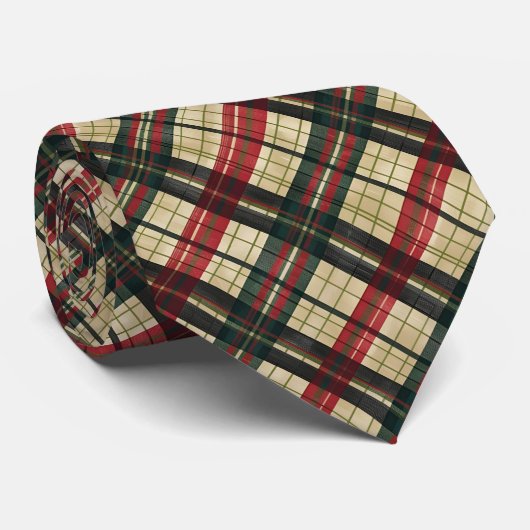 Festlich Kariert Krawatte (Gerollt)