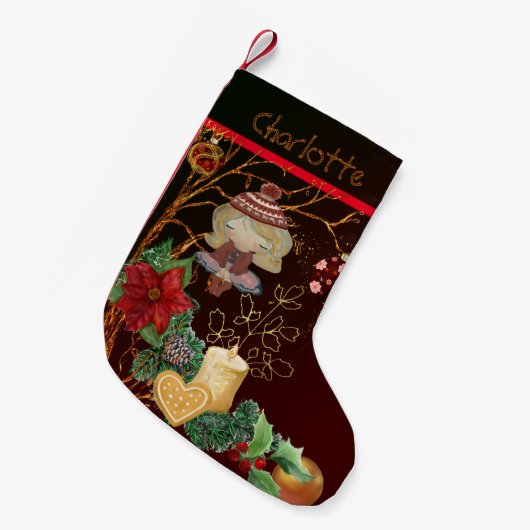 festlich kleiner weihnachtsstrumpf (Vorderansicht (hängend))