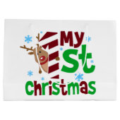 Festlich mein erstes Weihnachtsbaby unisex Große Geschenktüte (Rückseite)