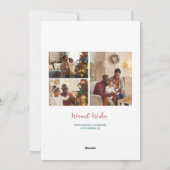 Festlich Merry Alles 4 Foto Feiertagskarte (Rückseite)