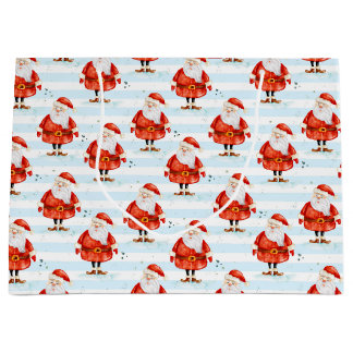 Festlich Niedlicher Weihnachtsmann Große Geschenktüte