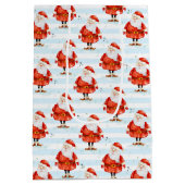 Festlich Niedlicher Weihnachtsmann Mittlere Geschenktüte (Rückseite)