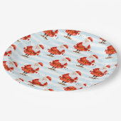 Festlich Niedlicher Weihnachtsmann Pappteller (Schrägansicht)