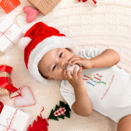 Festlich personlisiert Merry Bright Baby Strampler