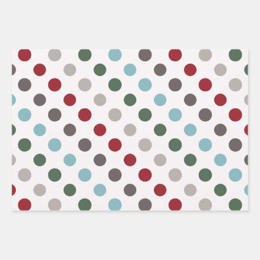 Festlich Polka Dot Selection Weihnachten Geschenkpapier Set (Vorderseite 2)