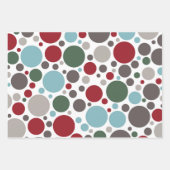 Festlich Polka Dot Selection Weihnachten Geschenkpapier Set (Vorderseite)