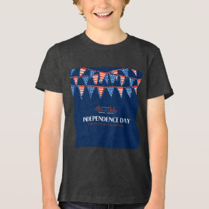 Festlich Red White Blue 4. Juli Bunting Tri-Blend Shirt