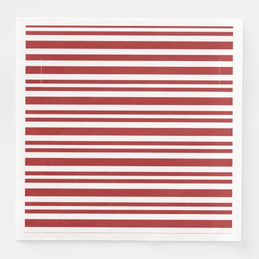 Festlich rot-weiß gestreift serviette (Vorderseite)