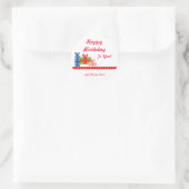 festlich runder aufkleber (Tasche)