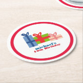 festlich runder pappuntersetzer (Angewinkelt)