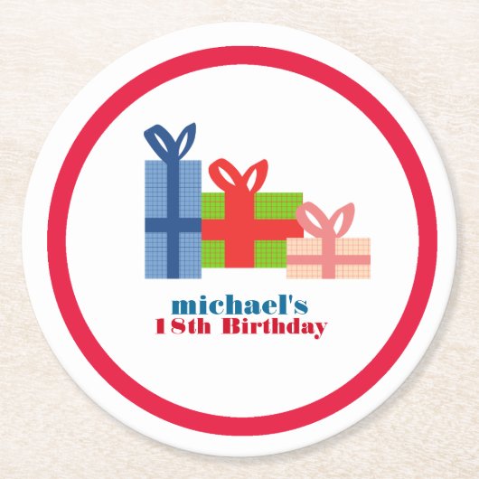 festlich runder pappuntersetzer (Vorderseite)