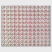 Festlich rustikaler Winter Gingham Geschenkpapier (Flach)