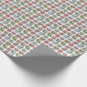 Festlich rustikaler Winter Gingham Geschenkpapier (Ecke)