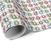 Festlich rustikaler Winter Gingham Geschenkpapier (Rolleneckpunkt)