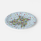 Festlich "Sie Felsen!" Briefpapier-Teller Pappteller (Schrägansicht)