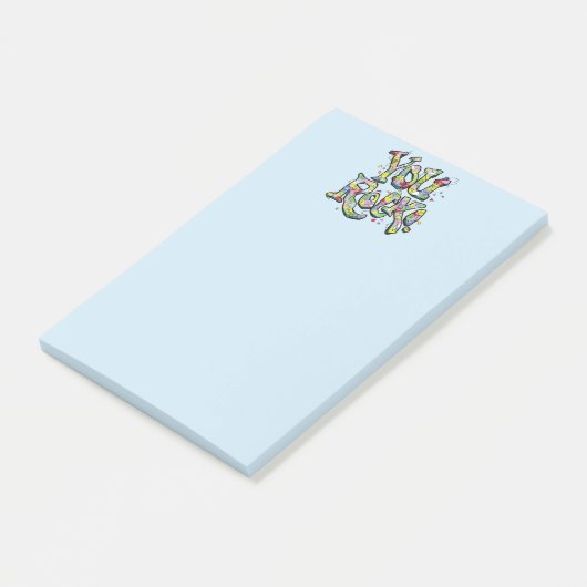 Festlich "Sie Felsen!" Post-it Klebezettel (angewinkelt)