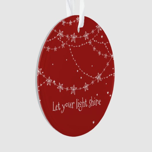 festlich | String Stars | Lass Deinem Leuchtschirm Ornament (Vorderseite)