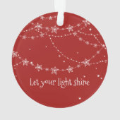 festlich | String Stars | Lass Deinem Leuchtschirm Ornament (Rückseite)