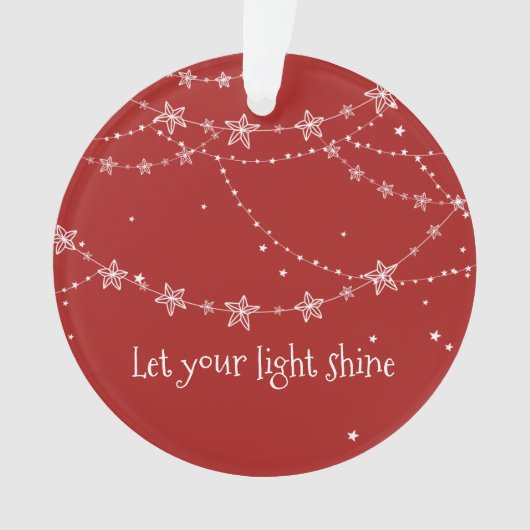 festlich | String Stars | Lass Deinem Leuchtschirm Ornament (Vorderseite)