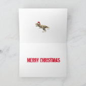 Festlich T Rex Funny Christmas Dinosaur Irony Zita Karte (Innenseite)