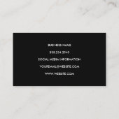 Festlich und glamourös visitenkarte (Rückseite)