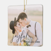 Festlich unser erstes Verlobtes Weihnachtsgeschenk Keramikornament (Links)