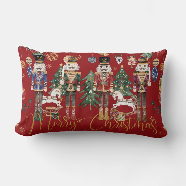 Festlich Vintag der Nutcracker frohe Weihnachten R Lendenkissen (Vorderseite)