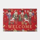 Festlich Vintag der Nutcracker Weihnachten Willkom Fußmatte (Vorderseite)