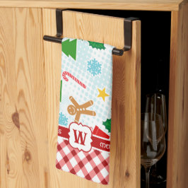 Festlich weißes Weihnachtsküchentuch Geschirrtuch