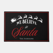 Festlich Wir glauben an Santa schwarz mit rot