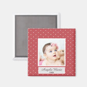 Festliche 1. Weihnachtsjause Foto Roter Feiertag Magnet (Vorderseite/Rückseite)