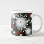 Festliche 2 Winter Schneeflocken Frische Fraktal K Jumbo-Tasse (Rechts)