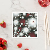 Festliche 2 Winter Schneeflocken Frische Fraktal K Serviette (Beispiel)