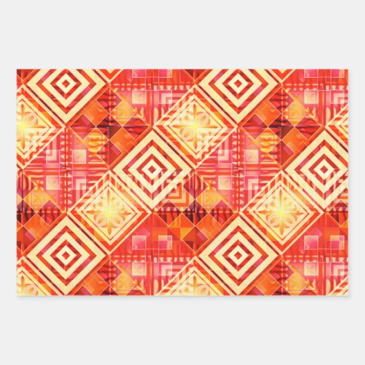 Festliche Abstrakte Kunstform Weihnachten Geschenkpapier Set (Vorderseite 2)