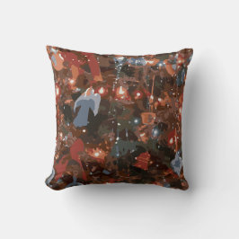 Festliche Abstrakte Nahe Weihnachtsbäume Kissen