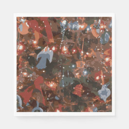 Festliche Abstrakte Nahe Weihnachtsbäume Serviette