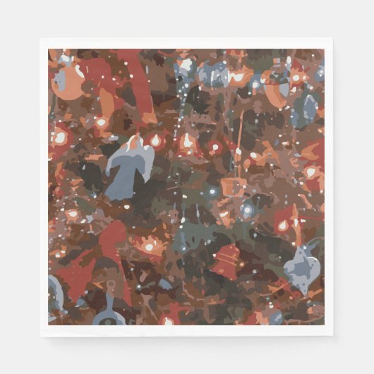 Festliche Abstrakte Nahe Weihnachtsbäume Serviette (Vorderseite)