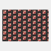 Festliche afroamerikanische Mr. und Mrs. Claus Chr Geschenkpapier Set (Vorderseite 2)