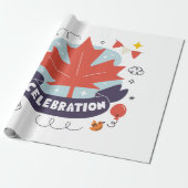 Festliche Ahornblatt-Feier Geschenkpapier (Ungerollt)