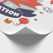 Festliche Ahornblatt-Feier Geschenkpapier (Ecke)