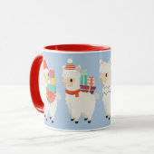 Festliche Alpacas-Tragegeschenke | Weihnachtsfeier Tasse (Vorderseite Links)